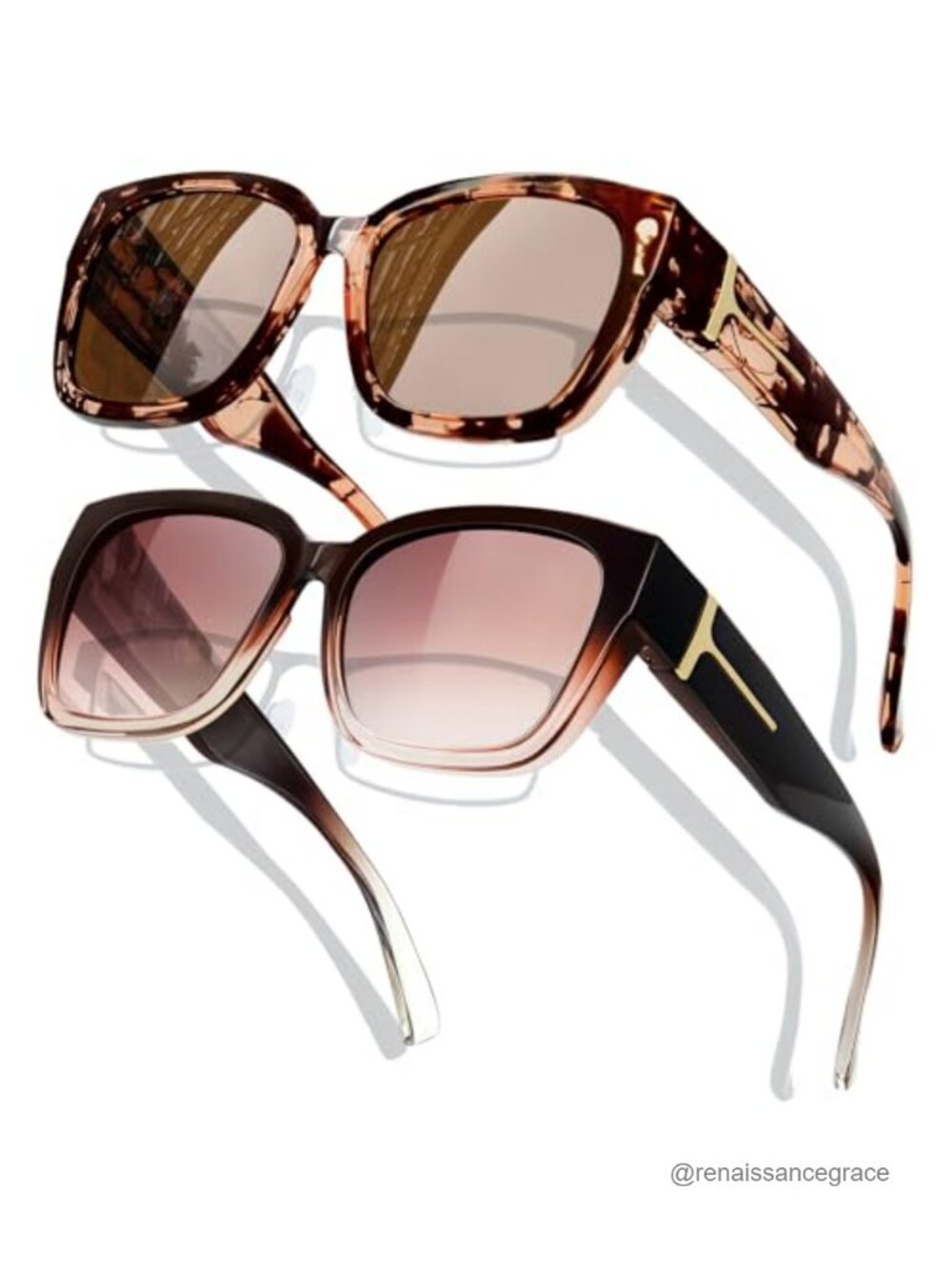 Over Glasses Sunglasses Polarized UV400 Oversized Fit Over Shades 2 Pack